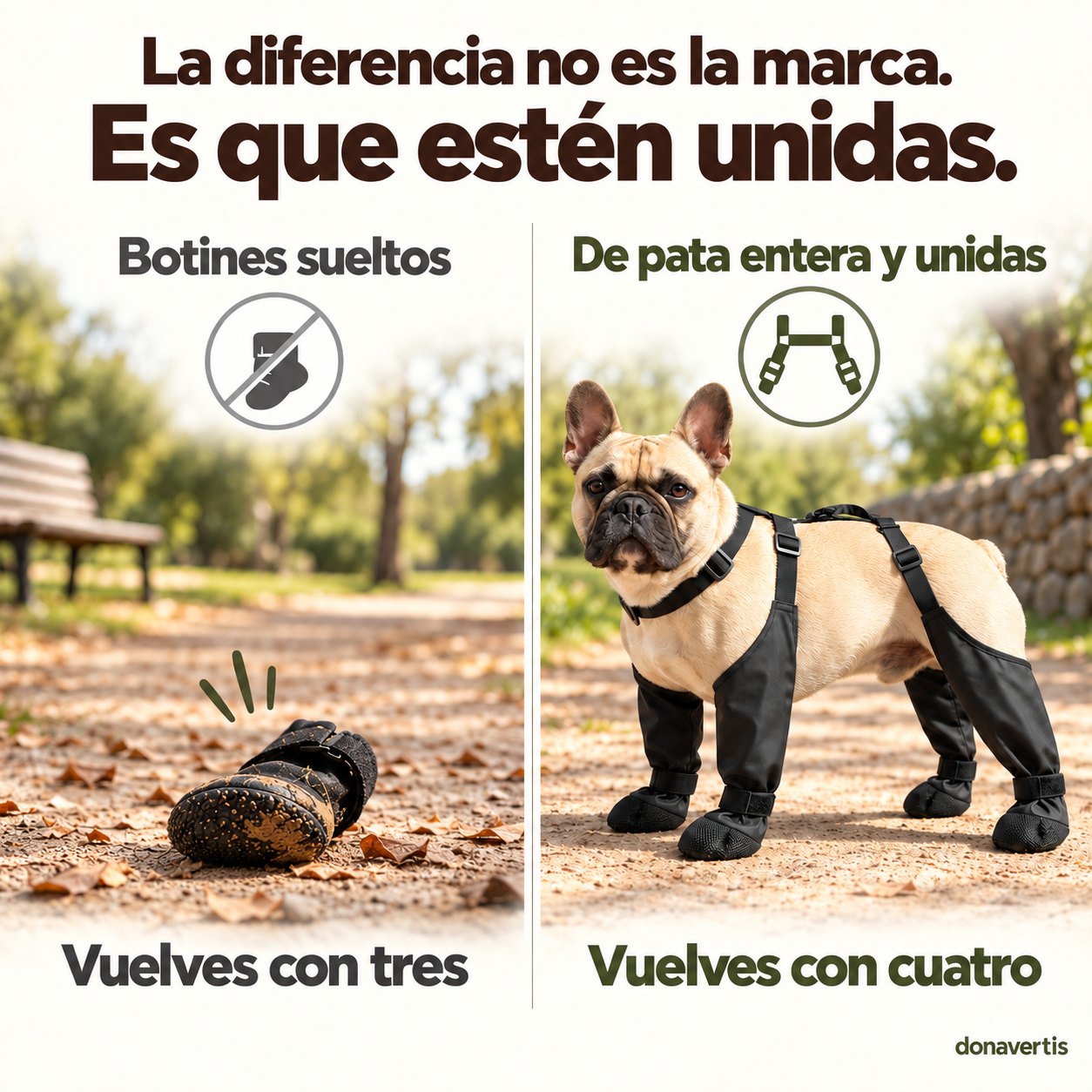El arnés que une las cuatro fundas por el lomo